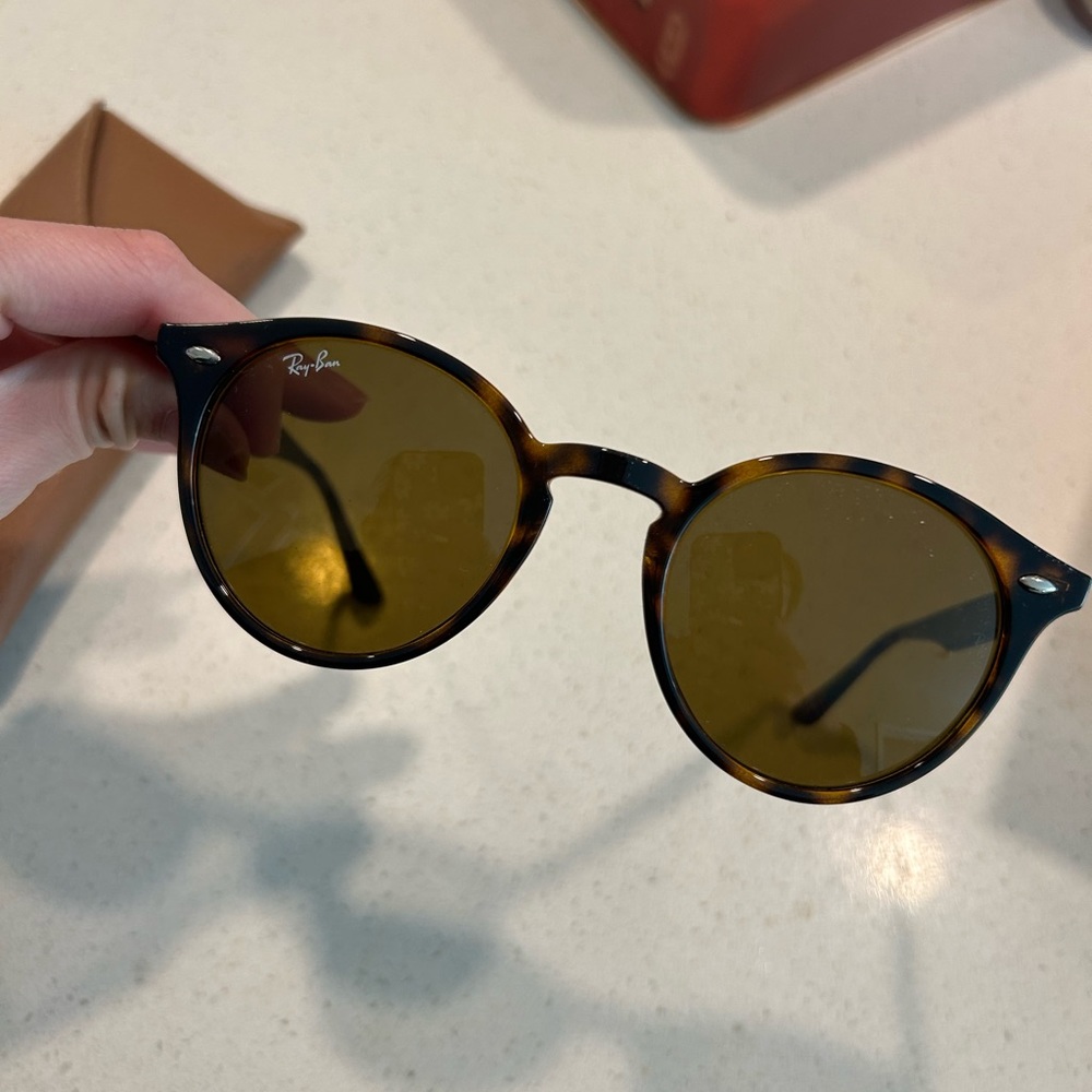 Ray Ban RB2180 sunglasses in Polished Light Havana